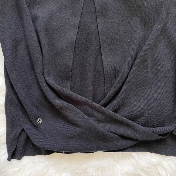 Lululemon Black Boolux Cashmere Tencel Bring It Backend Open Back Sweater - Picture 6 of 6